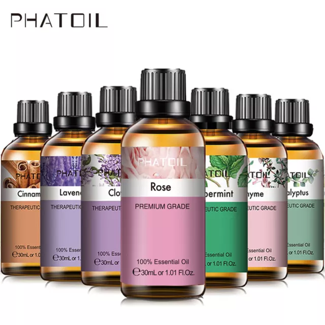 Rein Natur Ätherische Öle 30ml Aromatherapie Duftöl für Diffuser,Luftbefeuchter 2