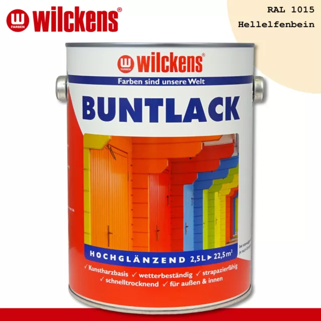 Wilckens 2,5 L Vernice Variopinta Lucida Ral 1018 Avorio Interno &