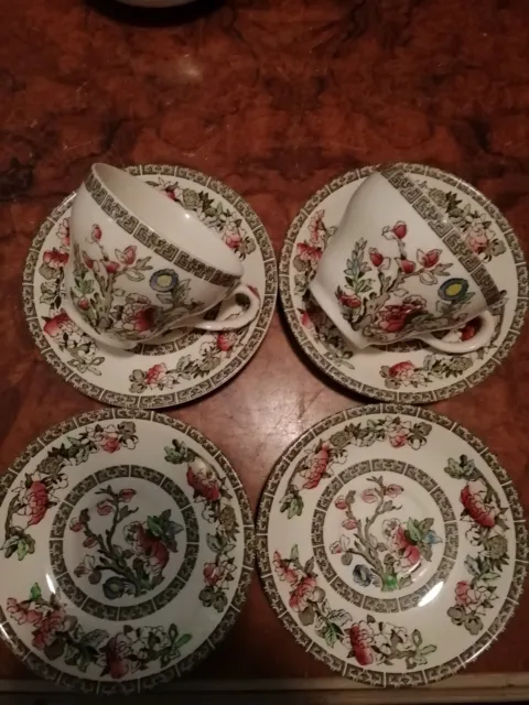 6 Piece  Johnson Bros England Indian 2   Cups & 4 Saucers