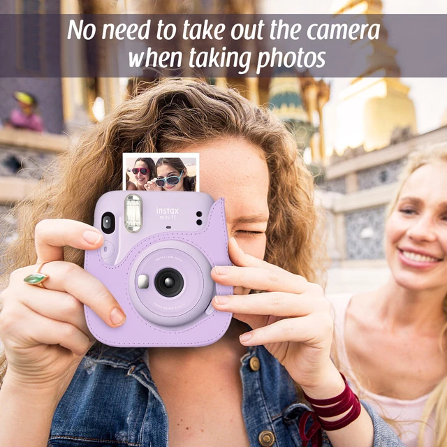 Camera Case Bag Cover Protector PU Leather W/ Strap For Fuji Instax Mini 11 M5T8