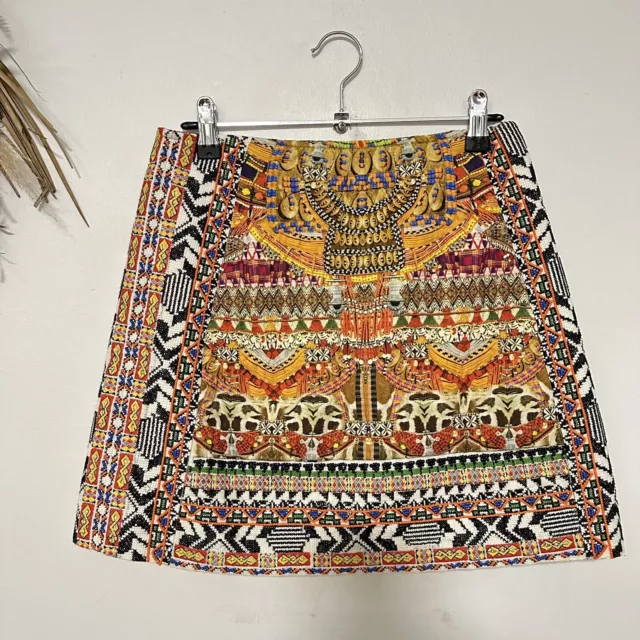 NWT Camilla Franks Maasai Mecca Beaded Mini Skirt Embellished Size Tribal 12