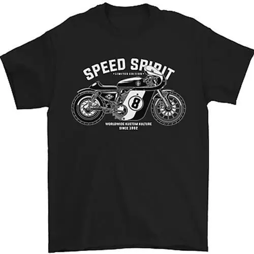Kustom Kulture Cafe Racer Biker Moto Uomo T-Shirt 100% Cotone