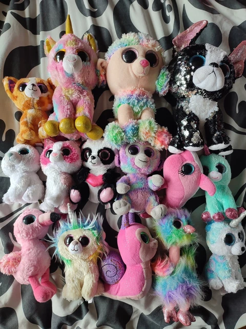 TY BEANIE BOO Bundle Soft Plush Toys Regular & Medium Rainbow Mai