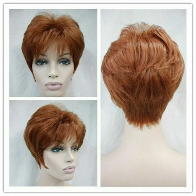 Fashion Charm women ladies short brown red Natural Hair Full wigs / wig