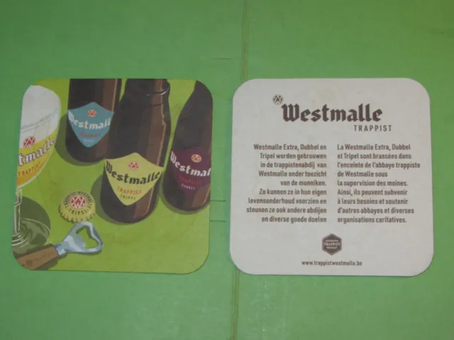 WESTMALLE TRAPPIST BRAUEN CO Brauerei echtes Ale Handwerk Bier Biermatte Untersetzer
