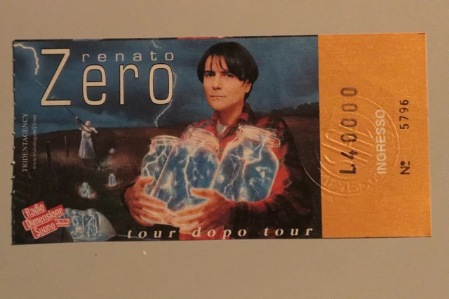 Biglietto concerto renato Zero tour dopo tour