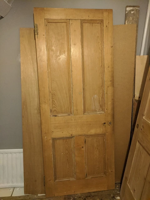 Reclaimed 4 Panel Victorian Internal Pine Door 1980mm x 795mm 40mm thick