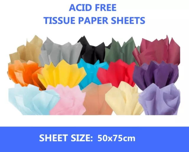 300 Sheets of Acid Free 50x75cm Tissue Paper - 18gsm Wrapping Paper 20 x 30"