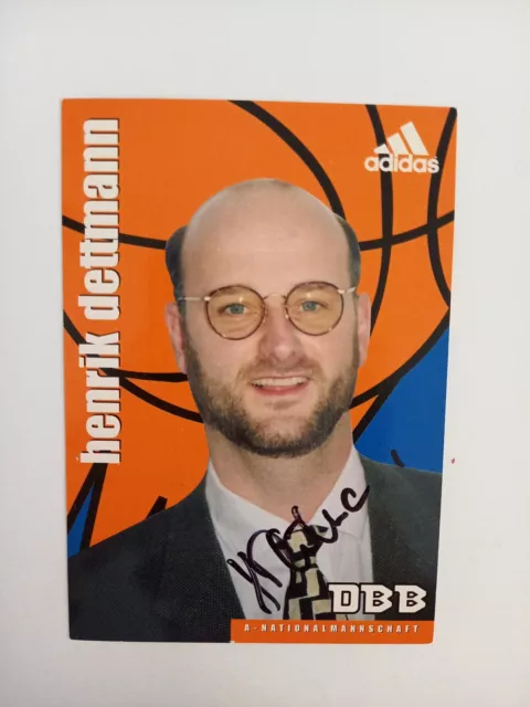 Henrik Dettmann - Bundestrainer Basketball - original Autogramm - ca. 12x8,5cm -