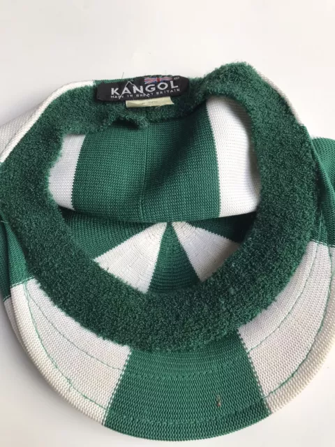 Rare  KANGOL Green/White L XL Tropic RUGBY Cap horse Racing Celtic Jockey