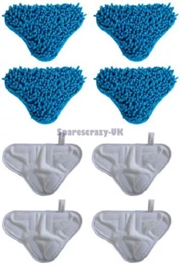 4 Corail Lingettes + 4 Microfibre Pour H20 X5 Vapeur Serpillière Sol