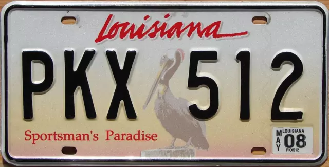 Louisiana Pelican Bird Real Authentic License Plate Auto Number Car Auto Tag La