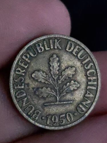 GERMANY 10 PFENNIG 1950 J Kayihan coins T80.1