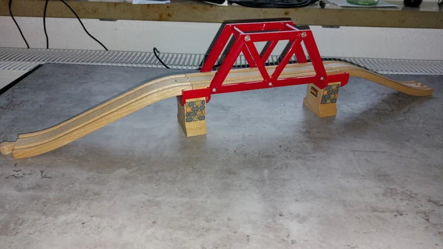 Jojofuny Holzbahnbrücke Mit 2 Ebenen – Kompatibel Mit Allen Holzschienen