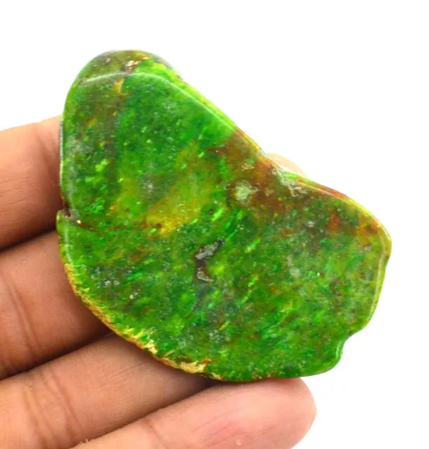 104  Ct Natural Certified Arizona Superior Green Turquoise Slab Rough Gemstone