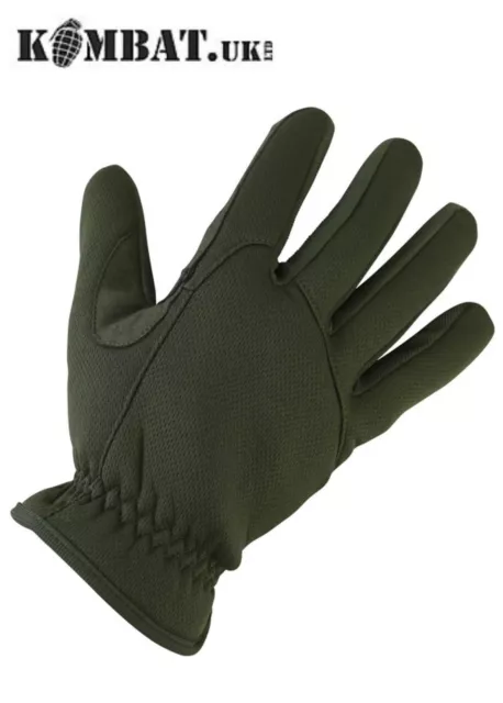 Kombat Delta Fast Gloves Tactical Thermal Work Airsoft Army Olive Green Medium