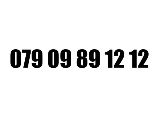 Gold Vip Business Easy Memorable Mobile Phone Number Platinum Sim 79 09 89 12 12