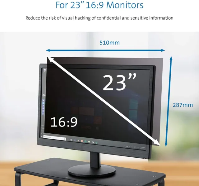 Filtro Privacidad Monitor de 23 pulg 16:9 Kensington con Reduccion Luz Azul 3