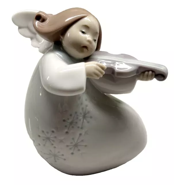 Vintage NAO Lladro "Little Angel with Violin" #6529 Figurine