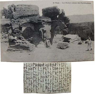 Taza Ruines autour des fortifications cpa 1910 Maroc