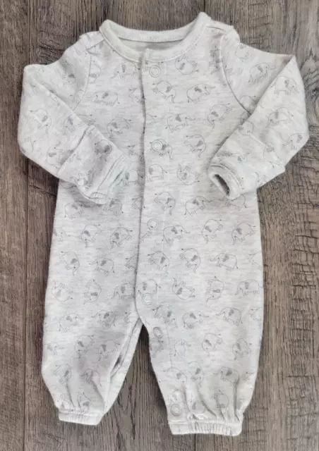 Baby Boy Just One You Preemie Gray Elephant Sleep Gown Outfit