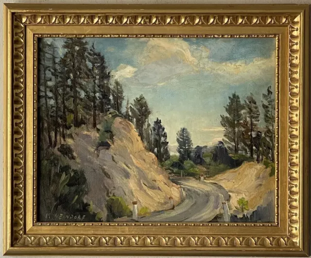 Paul Weindorf Antique California Plein Air Landscape Oil Painting Old Vintage 40