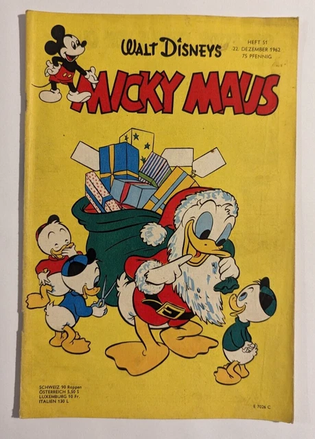 Micky Maus Heft 1962 Nr. 51 mit Gutschein/Schnipp und Sammelbild