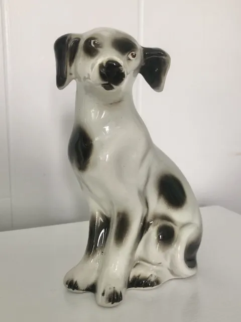 Vintage Hand Painted Porcelain Ceramic Dalmatian Dog Figurine Made in Brazil