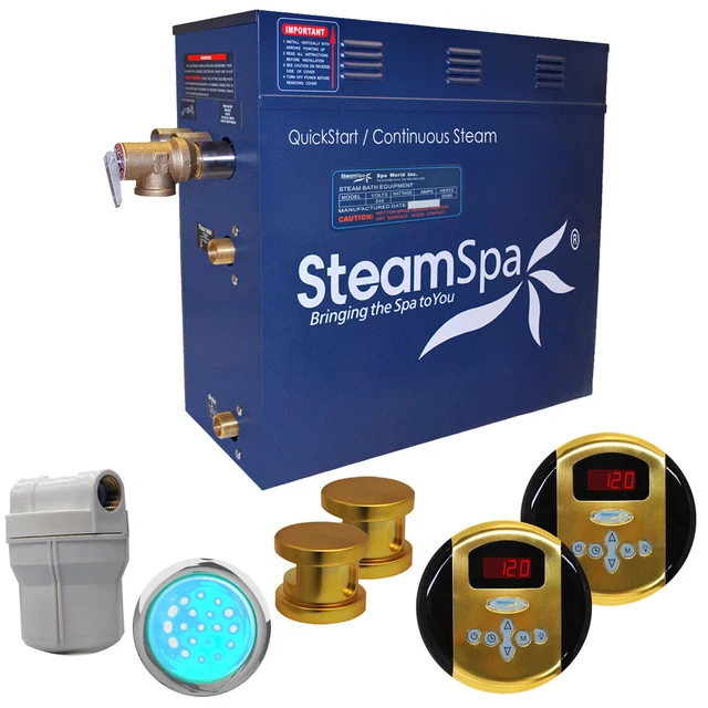 Paquete generador de vapor SteamSpa RY1050 Brass Royal 10,5 kw