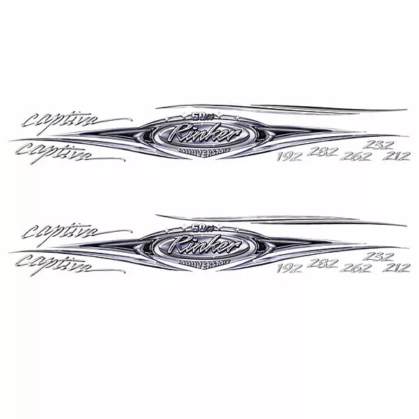 Rinker Boat Graphic Decal VS218650 | Captiva 129 x 18 Inch (Set of 2)