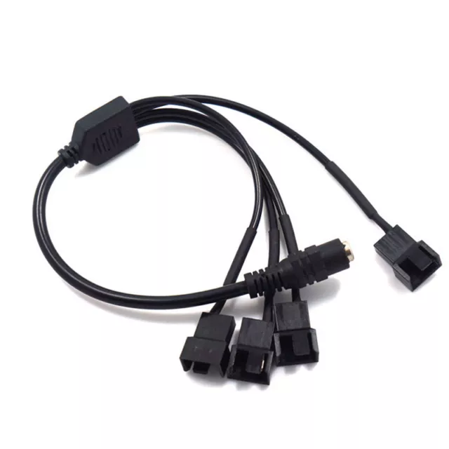 Copper DC 5521 to 4Pin PWM 4Pin Computer PC Fan Power Swith Adapter Cable 12;d'