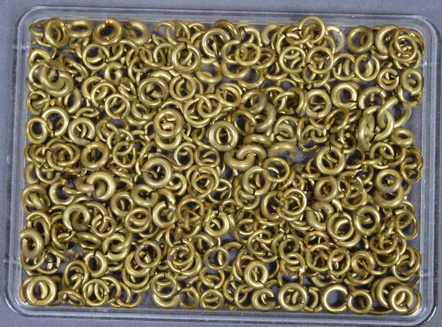 Posten Ösen Binderringe f Schmuck Taschenuhrkette - alter Goldschmied Bestand