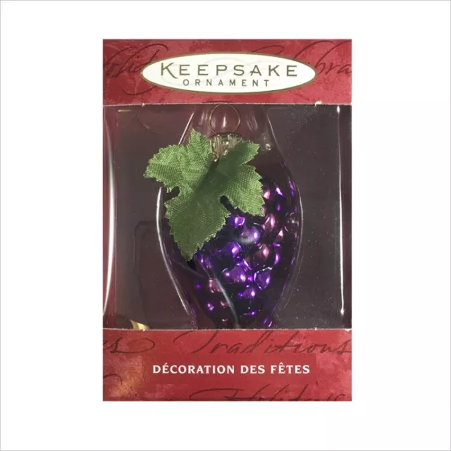 Hallmark Keepsake Ornament 2000 LI'L GRAPES Hand-Blown Glass Ornament 