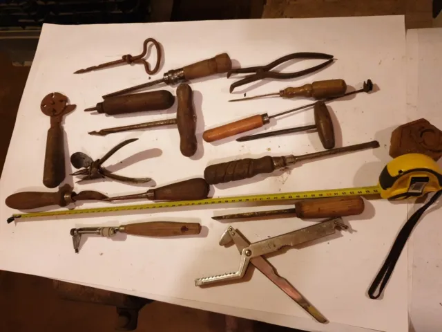 lot divers d outils ancien art populaire petit metier a identifier