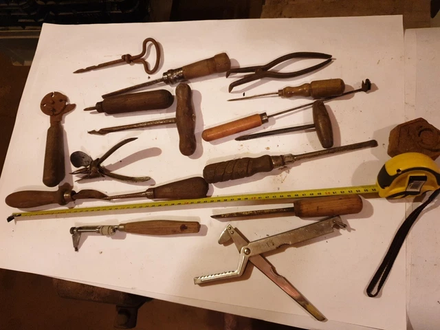 LOT D'OUTILS ANCIENS Fer forgé Laiton Art Populaire EUR 79,00 - FR