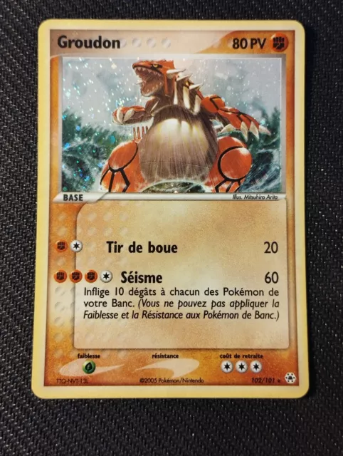 Carte Pokémon Groudon Holo 102/101 Bloc EX Légendes Oubliées