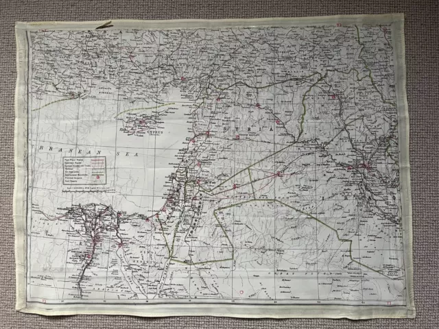 ORIGINAL WWII USAAF 14TH AF PILOT SILK MAP BUIR NOR TSITSIHAR