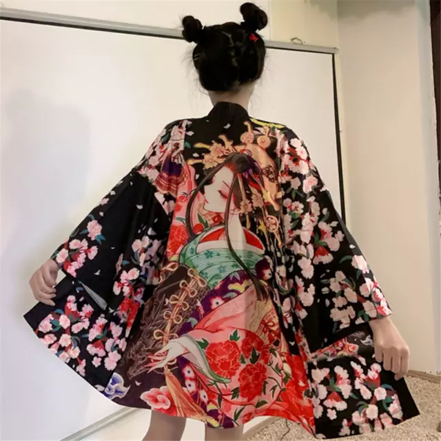 UNISEX LOOSE JAPANESE Men Kimono Jacket Cardigan Loose Coat Yukata