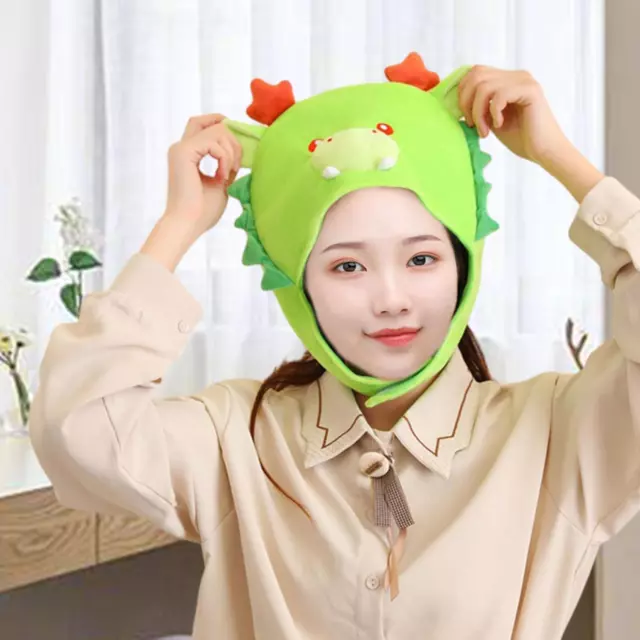 Dragon Hat Cartoon Selfie Hat Cartoon Photo Prop Novelty Dragon Cap Costume Hat