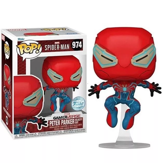 Funko Pop ! Marvel Gameverse Spider-Man 2 (974) Peter Parker (Velocity Suit) Exm