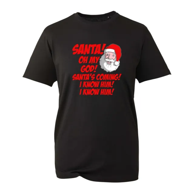 T-shirt Oh My God Santa Is Coming, Natale divertente giorno di Natale brutto regalo unisex top