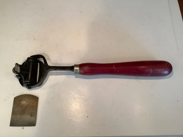 Vintage Stanley SW No. 70 Box Scraper USA * Sweetheart * Maroon Wood Handle 3