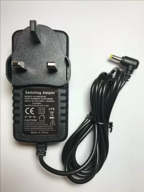 9V 1A Switching Adapter Charger for Bush DVD8737CUK Portable 7 inch DVD Player