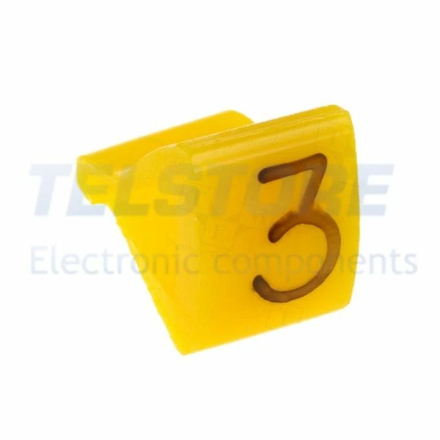 1Confezione  Segna cavi per cavi e fili 1,7÷3,5mm H 6mm A 6mm L 5mm  .
