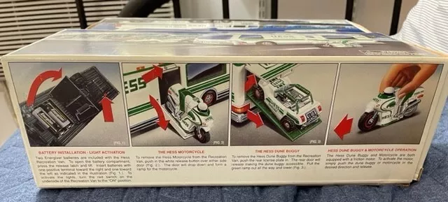 Hess recreational vehicle with motorcycle & dune buggy boxed never used-1998