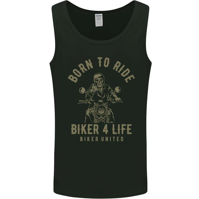 Gilet da uomo Biker 4 Life moto teschio da uomo canotta