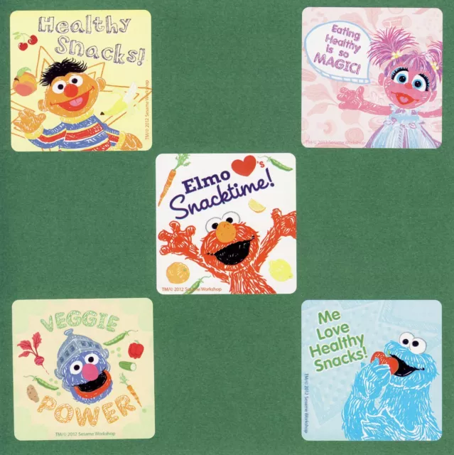 10 Sesame Street Healthy Habits Large Stickers - Ernie, Cookie Monster, Elmo