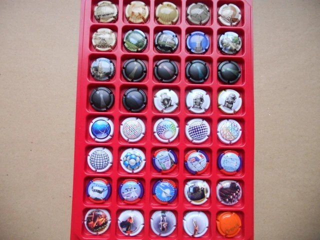 lot de capsules de champagne
