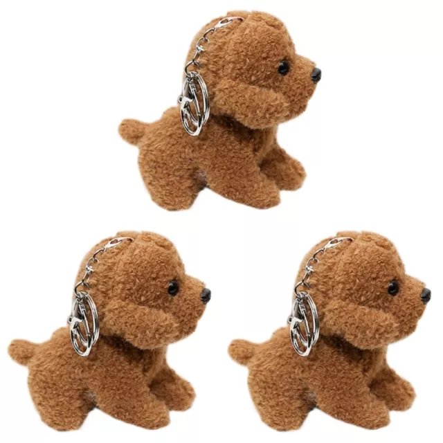 Set of 3 Key Chain Wear-resistant Bag Pendant Stuffed Animal Keychain