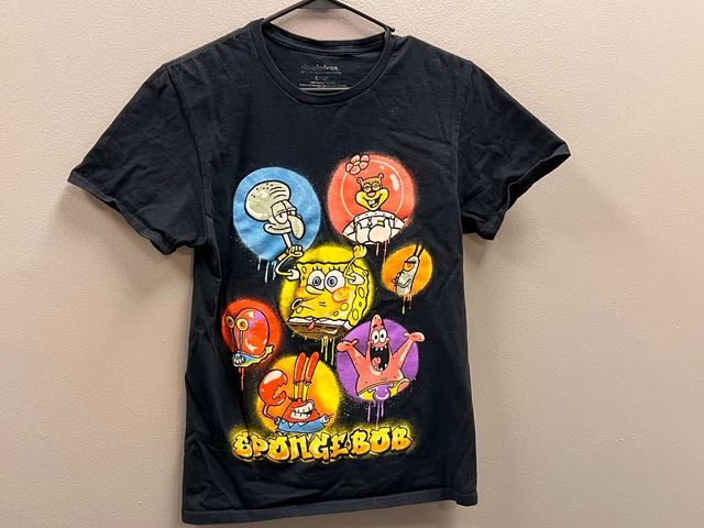Spongebob Squarepants Cast Cartoon TV Nickelodeon Black Size Small Unisex